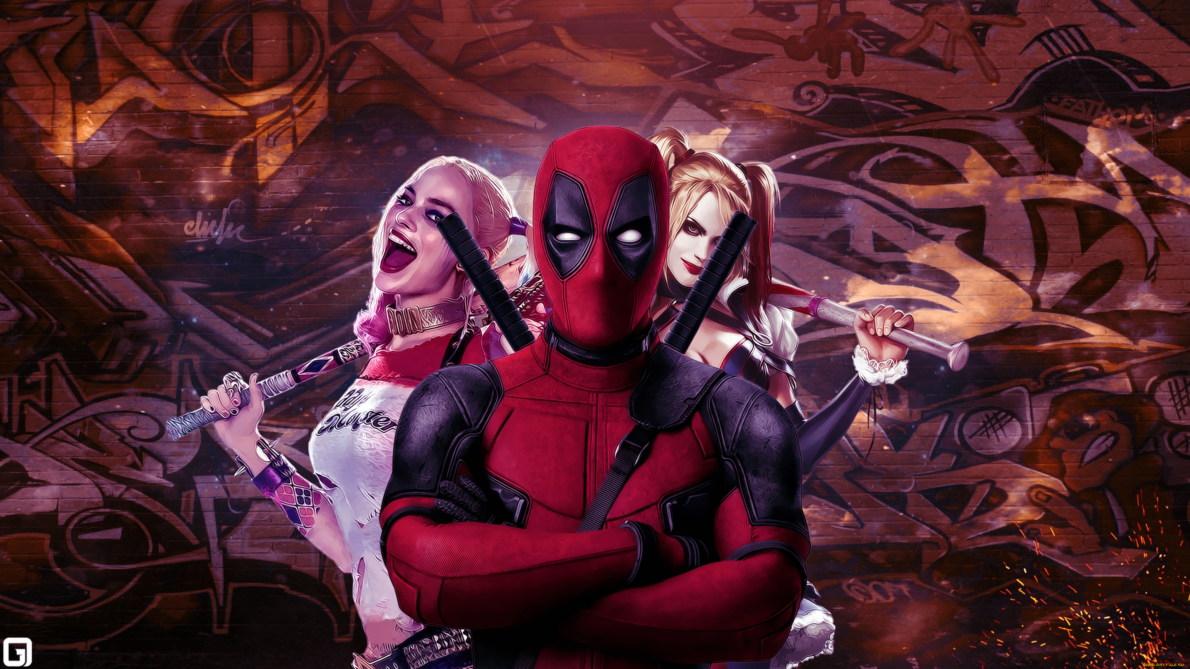 , , harley, quinn, deadpool